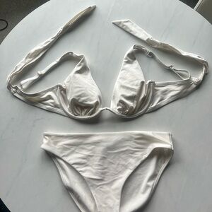 Shade & Shore Ivory Bikini Top with Light Lining